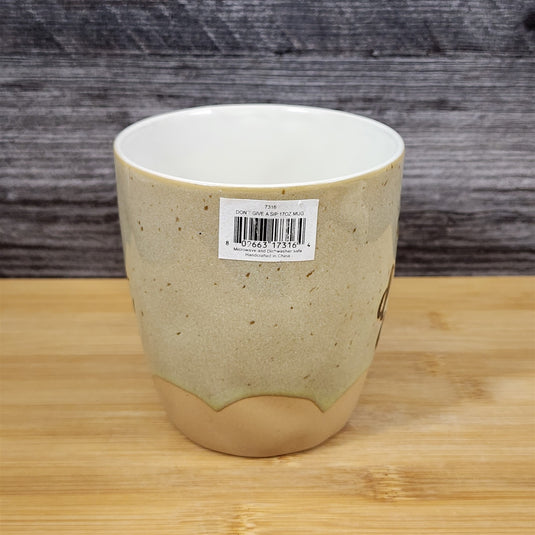 Inspirational Coffee Mug 'Mama Hair Don't Care' Beige White Ceramic Cup Blue Sky