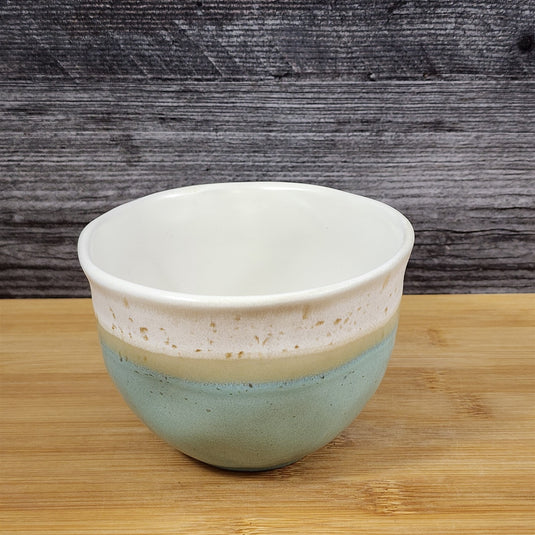 Teal and White Drip Coffee Mug Tea Cup White Inside by Blue Sky 18oz