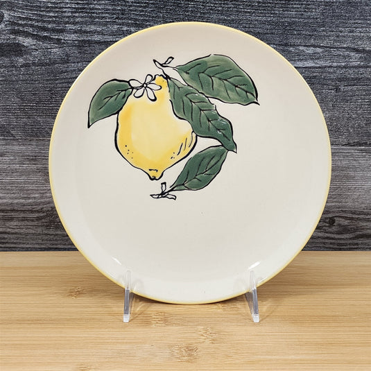 Lemon Grotto Serving Plate Floral Embossed Ceramic 8