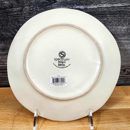 Harvest Autumn Pumpkin Plate Embossed Round Serving Tray Ceramic Blue Sky 8"