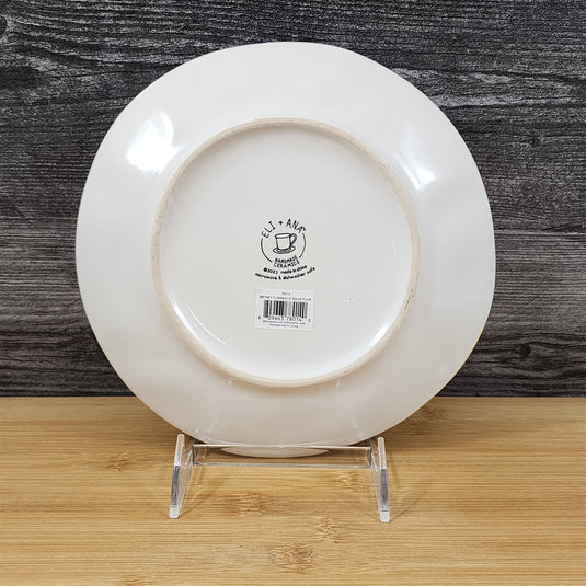 Pink Flamingo Plate Whimsical Palm Tree's Embossed Ceramic 8" ELI + ANA