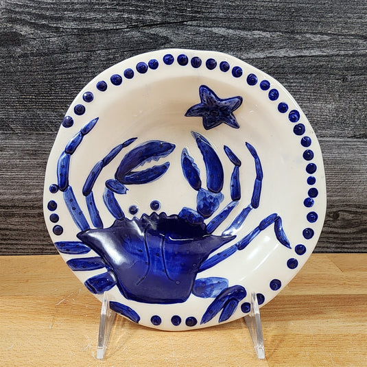 Magic Sea Crab Bowl Embossed 7.25