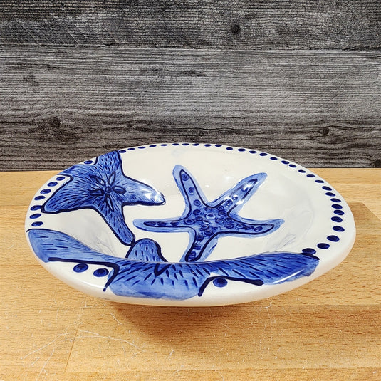 Magic Sea Starfish Bowl Embossed 7.25" Round Nautical Ocean Theme by Blue Sky