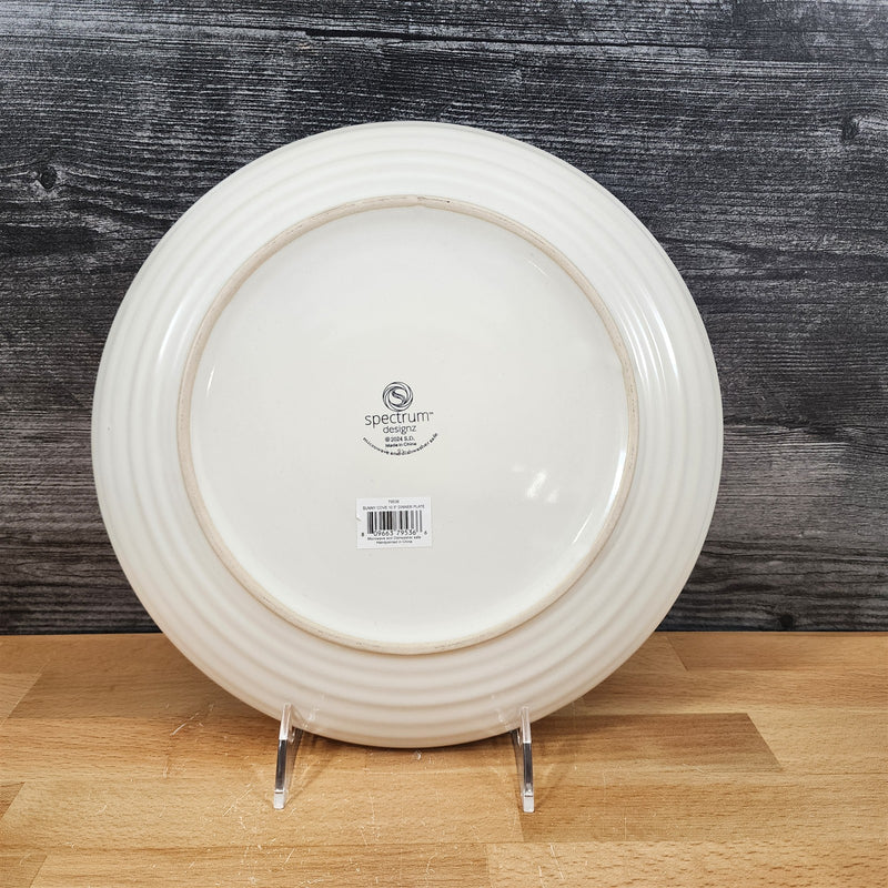 Load image into Gallery viewer, Sunny Cove Dinner Plate Whimsical Sea Horse Embossed Ceramic 10.5&quot; Blue Sky
