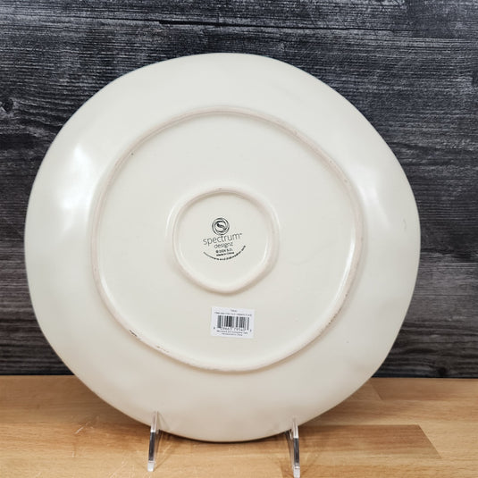 Finn and Fish Dinner Plate Whimsical Embossed Ceramic 10 Sea Nautical Blue Sky