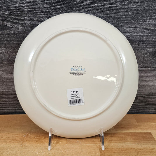 Lemon Sky Dinner Plate Embossed Ceramic 10.5" by Blue Sky Heather Goldminc