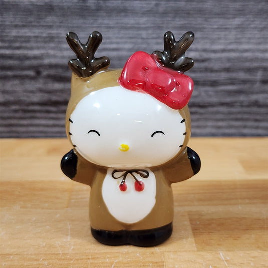 Hello Kitty Reindeer Coffee Mug with Matching Figurine Set Ceramic Cup Blue Sky