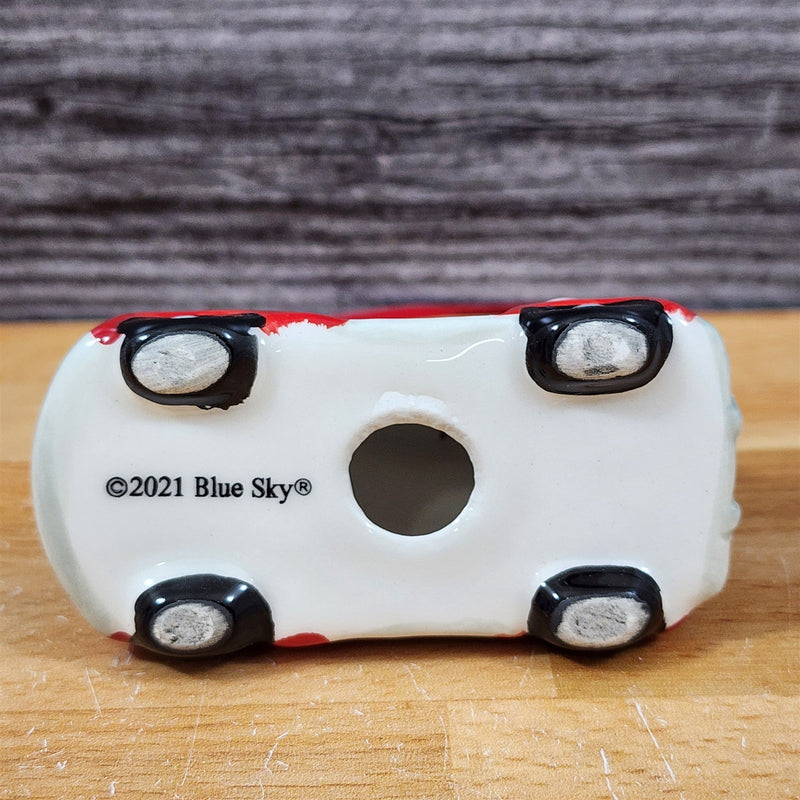 Load image into Gallery viewer, Retro Christmas Car Mug &amp; Matching Ornament Set Holiday with Gift Box Blue Sky
