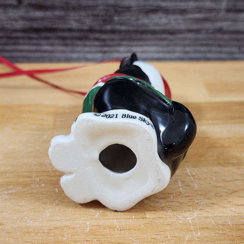Load image into Gallery viewer, Retro Christmas Mug &amp; Dog Ornament Set Holiday with Gift Box Blue Sky
