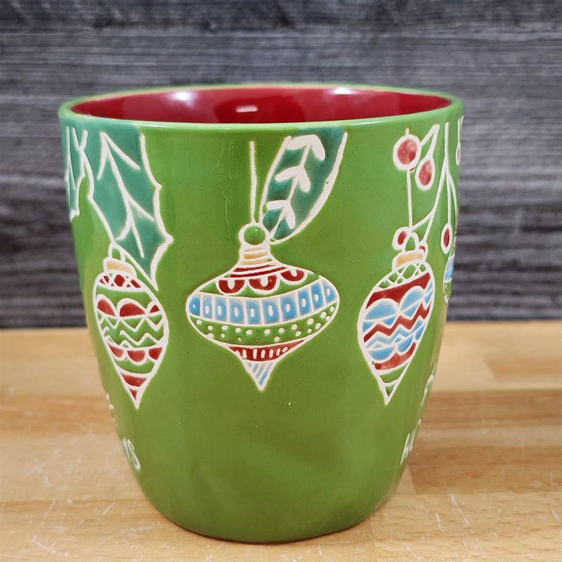Load image into Gallery viewer, Retro Christmas Mug &amp; Dog Ornament Set Holiday with Gift Box Blue Sky
