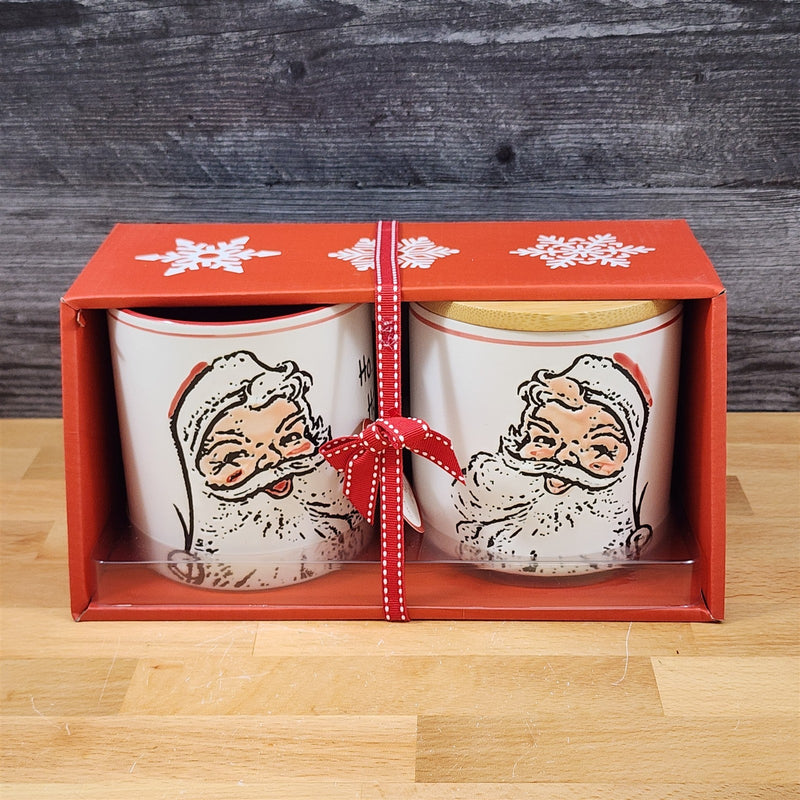 Load image into Gallery viewer, Christmas Santa Claus Mug &amp; Matching Canister Set &amp; Holiday Gift Box Blue Sky

