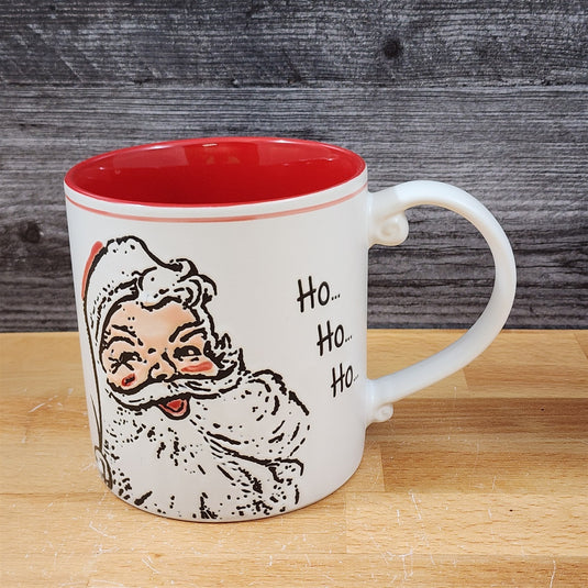 Christmas Santa Claus Mug & Matching Canister Set & Holiday Gift Box Blue Sky