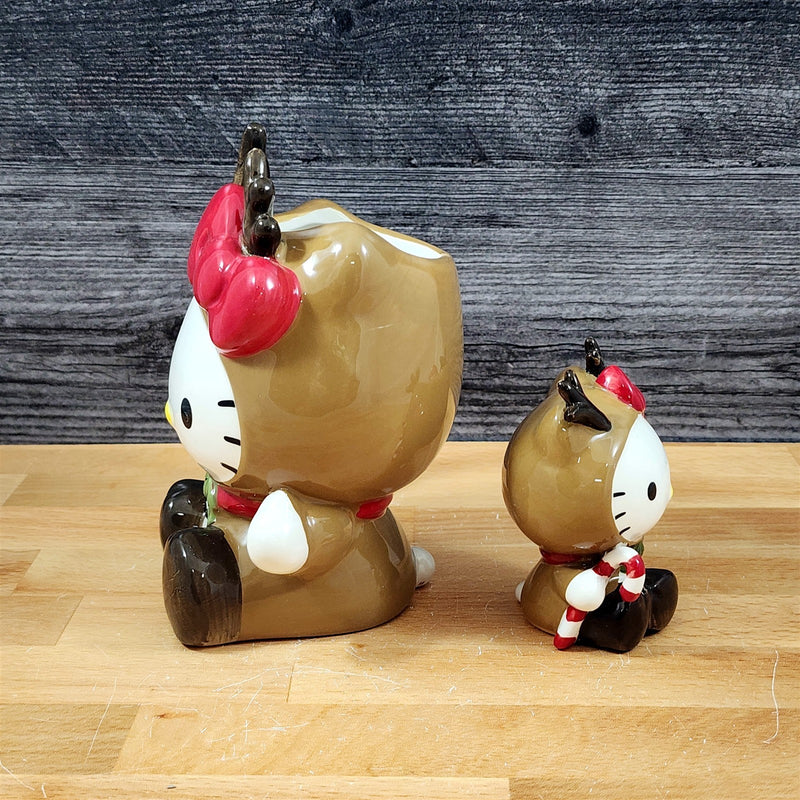 Load image into Gallery viewer, Hello Kitty Reindeer Ceramic Coffee Mug with Matching Figurine Set Cup Blue Sky
