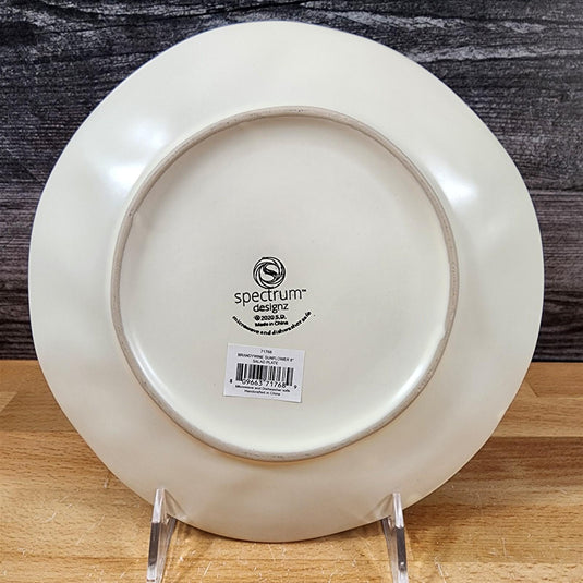 Brandywine Sunflower Salad Plate 8" Decorative Embossed Ceramic by Blue Sky