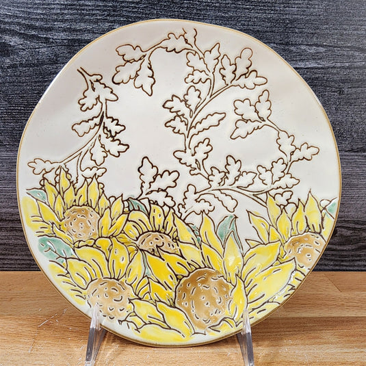 Gilded Sunflower Salad Plate 8