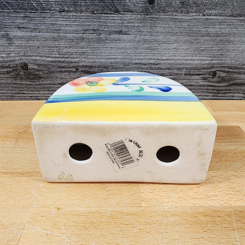 Load image into Gallery viewer, Floral Letter Card Napkin Holder Hand Painted by Alco Industries Ceramic Vintage

