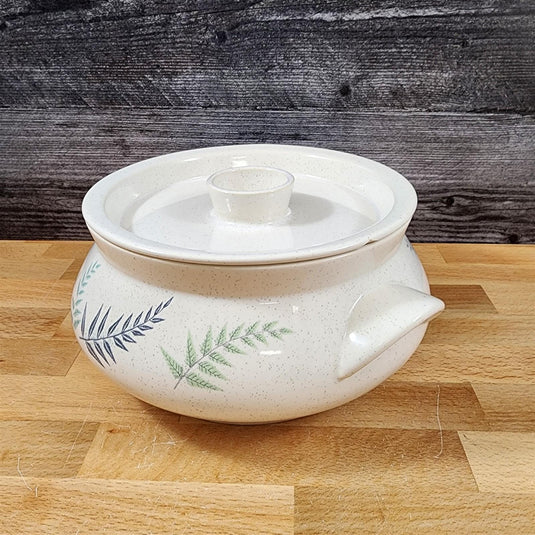 Franciscan Casserole Dish Fern Dell 2Qt 8" with Cover Lid Round Ceramic Bowl