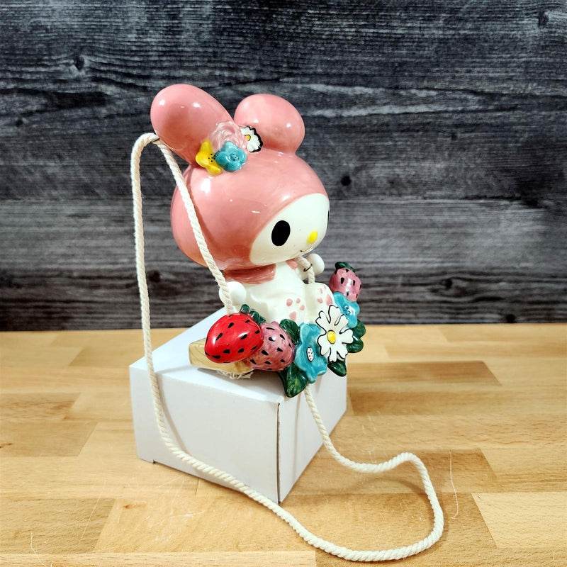 Load image into Gallery viewer, My Melody Hello Kitty Garden Swinger Hanging Figurine Ceramic Décor Blue Sky

