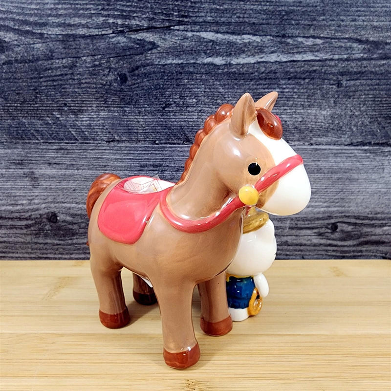 Load image into Gallery viewer, Hello Kitty Western Cowgirl Tealight Candle Holder Tea Light Ceramic by Blue Sky
