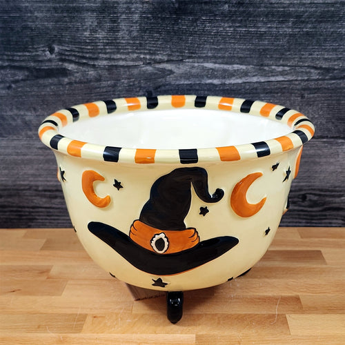 Halloween Candy Dish Witch Hat Ceramic Bowl by Blue Sky Heather Goldminc