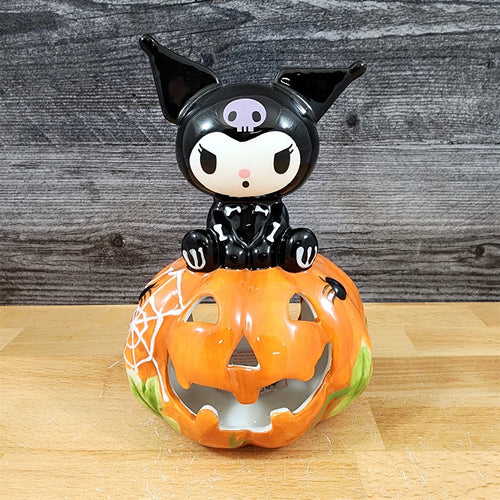 Kuromi Skeleton Halloween Tealight Candle Holder House Ceramic Pumpkin Blue Sky