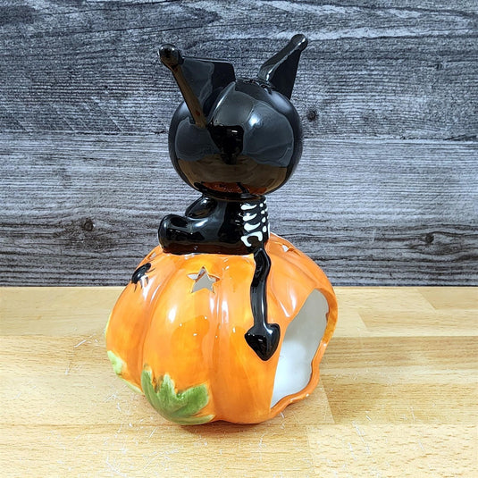 Kuromi Skeleton Halloween Tealight Candle Holder House Ceramic Pumpkin Blue Sky