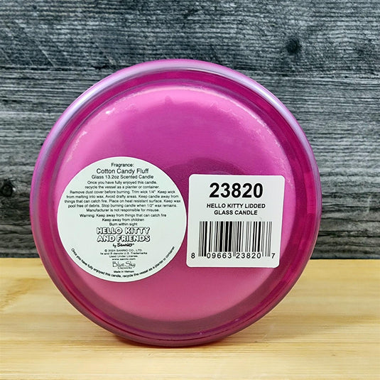 Hello Kitty Lidded Glass Candle Cotton Candy Fluff Fragrance by Blue Sky