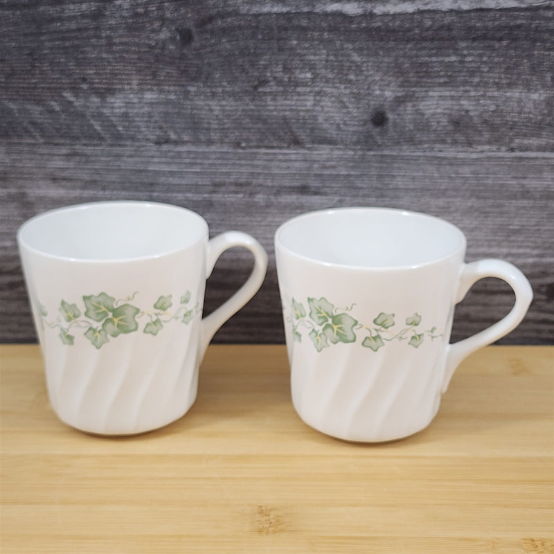 Load image into Gallery viewer, Corelle Set of 2 Mugs Coordinates Callaway Coffee Cup Ceramic Floral Green
