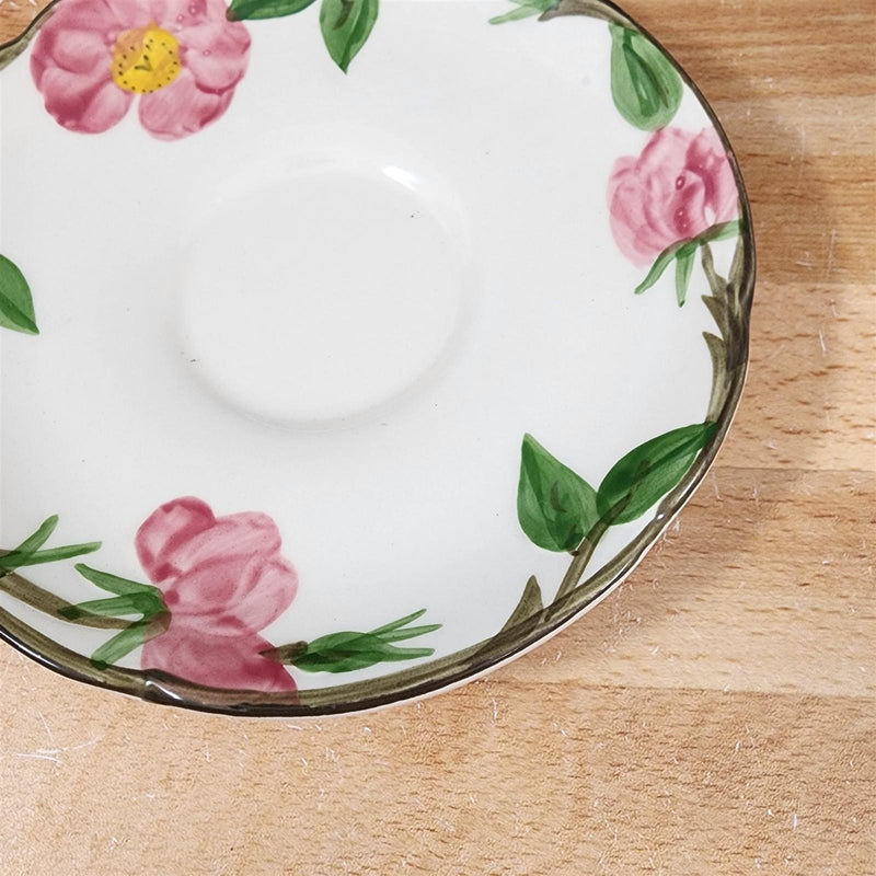 Load image into Gallery viewer, Franciscan Desert Rose Saucer Set for Tea Cups, mix of USA, England &amp; Portugal
