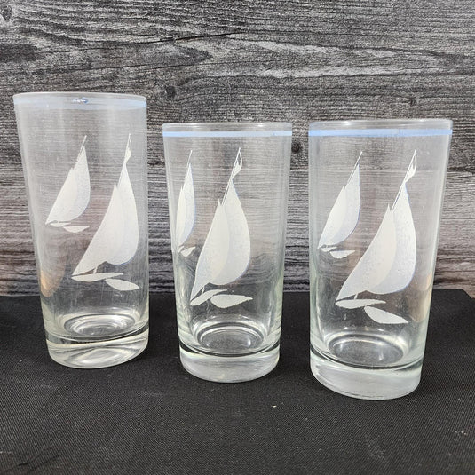 Noritake Running Free Set of 3 Tumblers Japan 12oz and 14oz