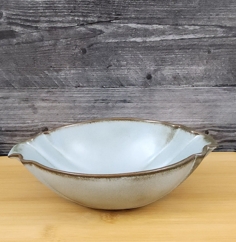 Load image into Gallery viewer, Frankoma Plainsman Woodland Moss Pottery Oval Vegetable Bowl Blue Brown Green 9&quot;
