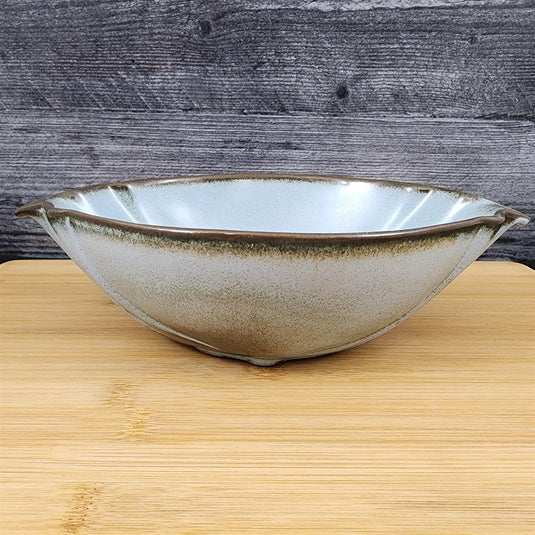 Frankoma Plainsman Woodland Moss Pottery Oval Vegetable Bowl Blue Brown Green 9"