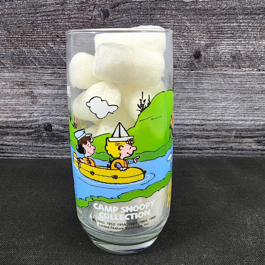 Peanuts Charlie Brown McDonalds Drinking Glass Vintage Schultz Cartoon Tumbler