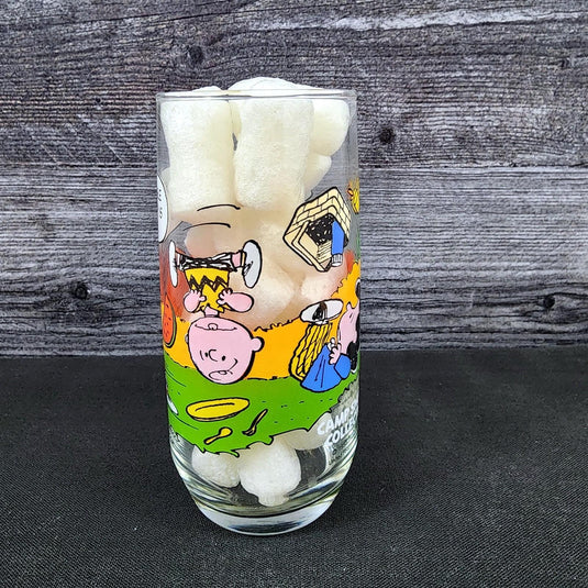 Peanuts Linus McDonalds Drinking Glass Vintage Schultz Cartoon Tumbler 1968