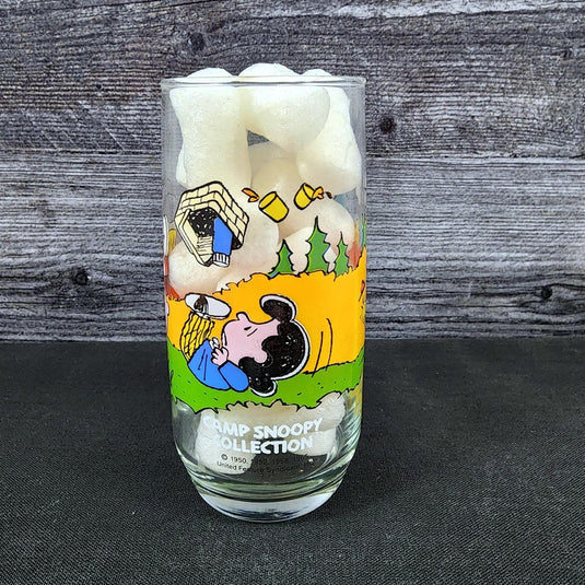Peanuts Linus McDonalds Drinking Glass Vintage Schultz Cartoon Tumbler 1968