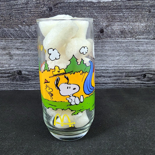 Peanuts Linus McDonalds Drinking Glass Vintage Schultz Cartoon Tumbler 1968