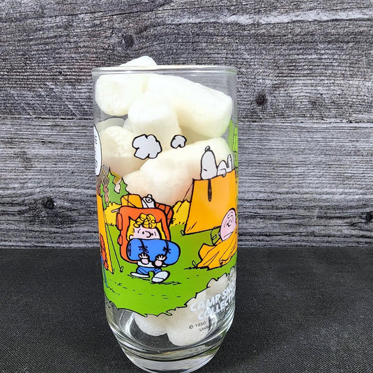 Peanuts Lucy McDonalds Drinking Glass Vintage Schultz Cartoon Tumbler 1968