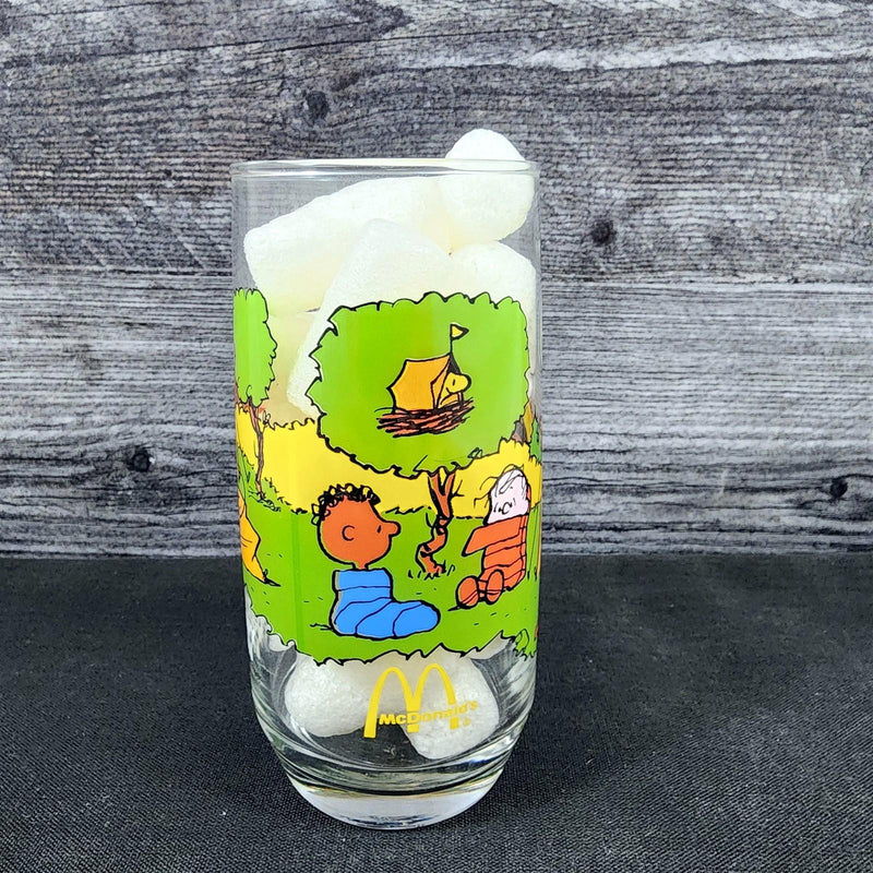 Load image into Gallery viewer, Peanuts Lucy McDonalds Drinking Glass Vintage Schultz Cartoon Tumbler 1968
