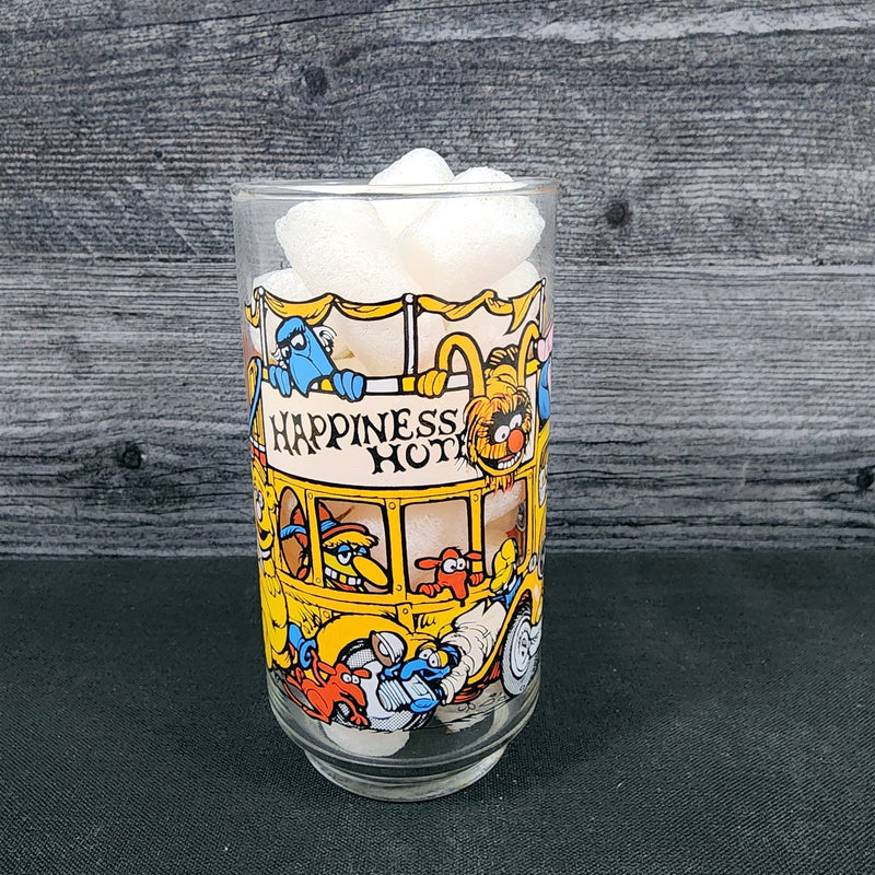Load image into Gallery viewer, Muppets McDonalds Drinking Glass Vintage Happiness Hotel Cartoon Tumbler 1981
