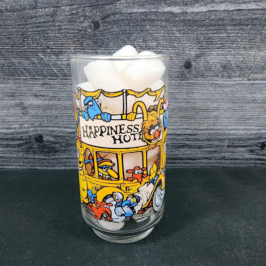 Muppets McDonalds Drinking Glass Vintage Happiness Hotel Cartoon Tumbler 1981