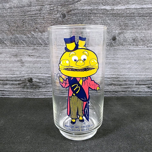 McDonalds Mayor McCheese Drinking Glass Vintage 1970 Collectible Tumbler