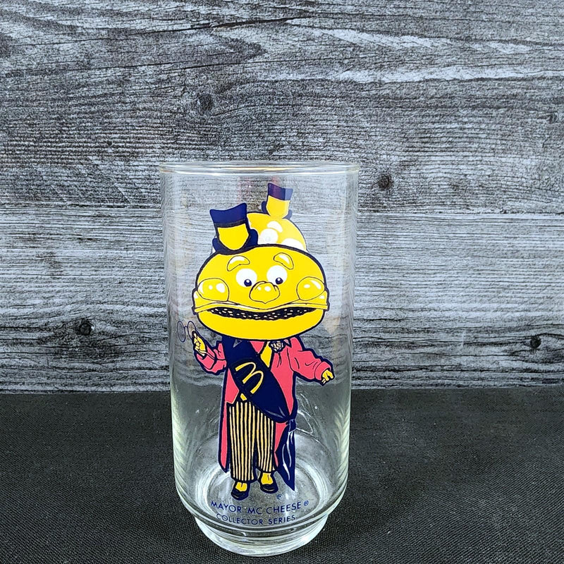 Load image into Gallery viewer, McDonalds Mayor McCheese Drinking Glass Vintage 1970 Collectible Tumbler
