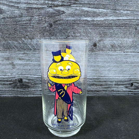 McDonalds Mayor McCheese Drinking Glass Vintage 1970 Collectible Tumbler