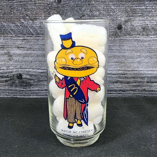 McDonalds Mayor McCheese Drinking Glass Vintage 1970 Collectible Tumbler