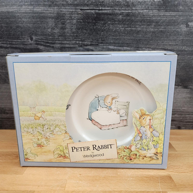 Load image into Gallery viewer, Wedgwood Peter Rabbit Child's 3-Piece Set Plate Bowl Cup Nib Beatrix Potter
