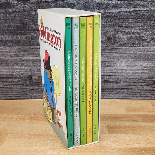 Paddington Bear Vintage Box Set 5 Books Dell Yearling Michael Bond Peggy Fortnum