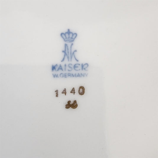 Kaiser Residenz Oval Covered Vegetable Bowl Floral White 8 1/2" Gold Trim