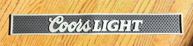 Load image into Gallery viewer, Coors Light Rubber Bar Mat Drink Spill Runover Vintage Black 23"
