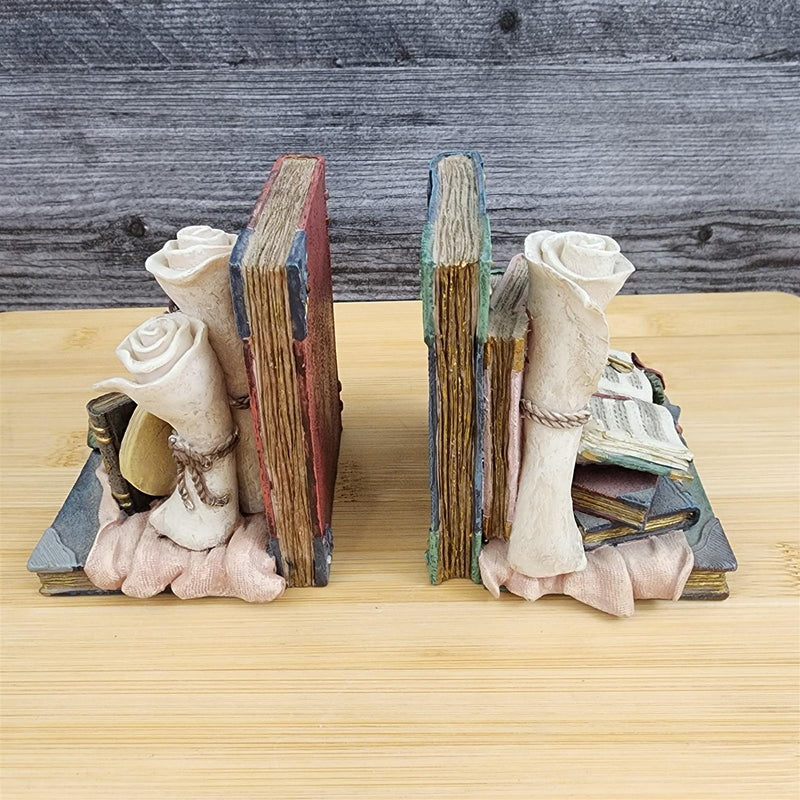 Load image into Gallery viewer, Book Ends Floral Decor Victorian Roses, Candle &amp; Classic Books
