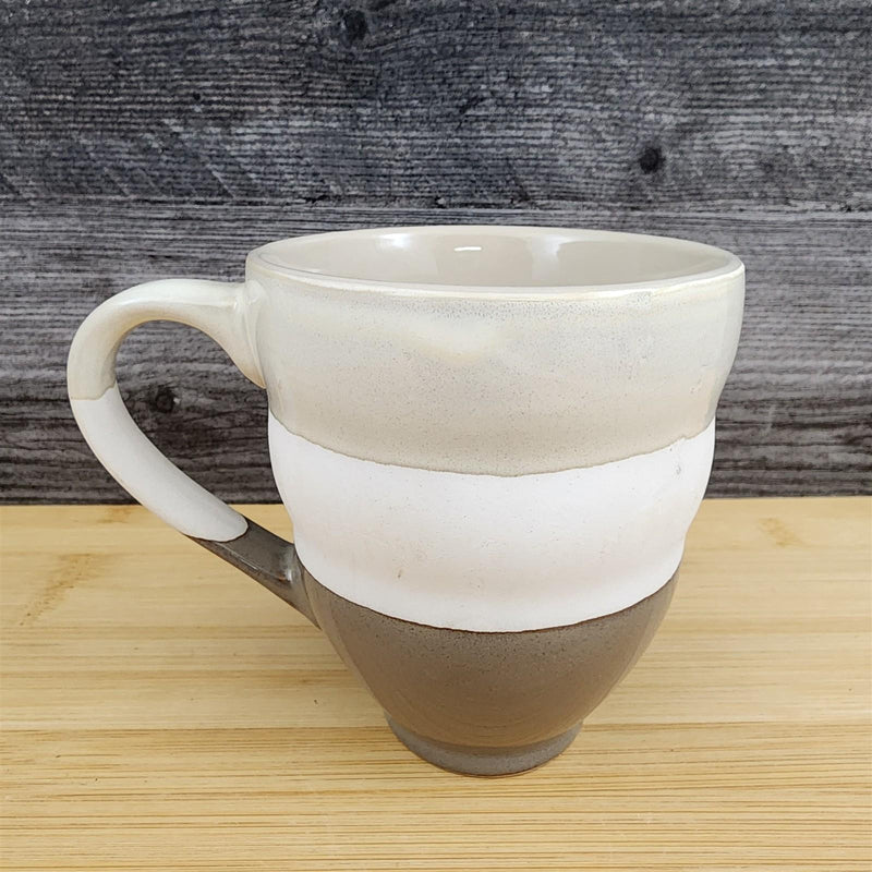 Load image into Gallery viewer, Modern Mug Neutral Beige Brown White Gradient Ceramic Coffee Cup Blue Sky 17oz
